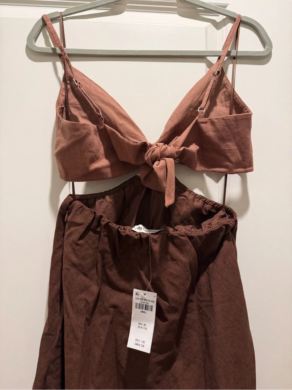 Abercrombie & Fitch Brown Twist-Front Maxi Dress